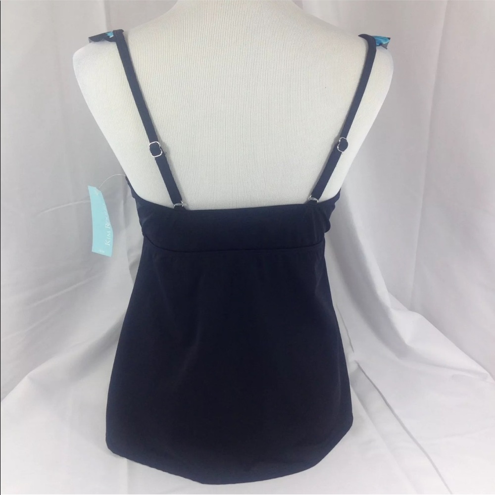 👄 Kim Rogers Tankini Black Multicolor Modest M - Picture 4 of 6